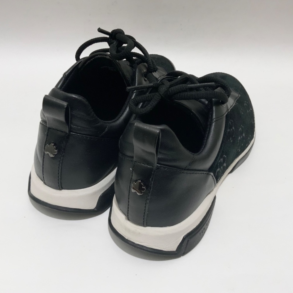 Ted Baker Aylaa Black Leather Floral Trainers Magnolia-Print Fashion Sneakers 7 - Picture 11 of 12